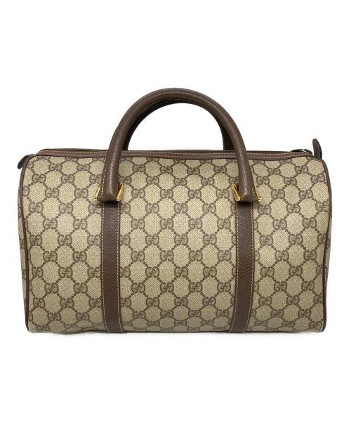 GUCCI（グッチ）GUCCI (グッチ) GGスプリーム ミニボストンバッグ ブラウン サイズ:下記参照の古着・服飾アイテム