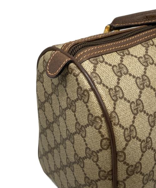 GUCCI（グッチ）GUCCI (グッチ) GGスプリーム ミニボストンバッグ ブラウン サイズ:下記参照の古着・服飾アイテム