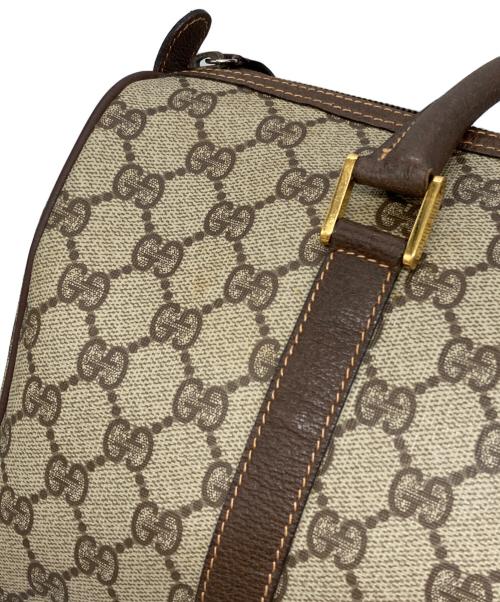 GUCCI（グッチ）GUCCI (グッチ) GGスプリーム ミニボストンバッグ ブラウン サイズ:下記参照の古着・服飾アイテム