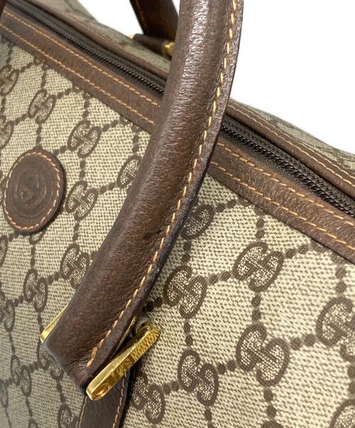 GUCCI（グッチ）GUCCI (グッチ) GGスプリーム ミニボストンバッグ ブラウン サイズ:下記参照の古着・服飾アイテム
