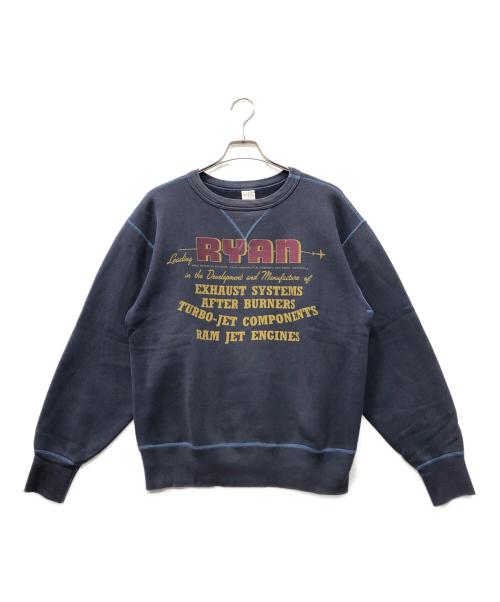 BUZZ RICKSON'S（バズリクソンズ）BUZZ RICKSON'S (バズリクソンズ) 前Vプリントスウェット ネイビー サイズ:Ｌの古着・服飾アイテム