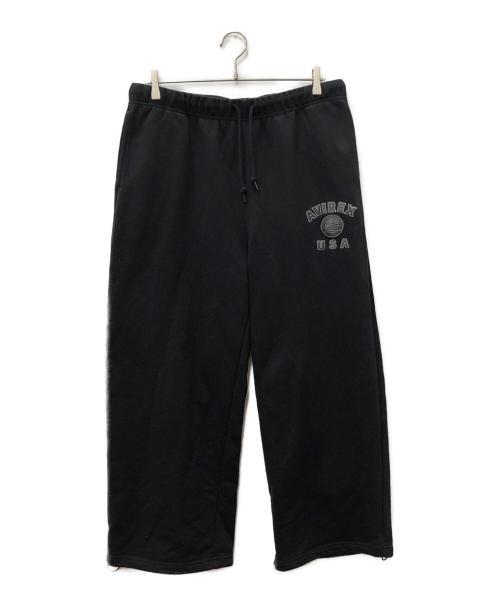 AVIREX（アヴィレックス）AVIREX (アヴィレックス) VARSITY FLAG SWEAT PANTS ブラック サイズ:FREEの古着・服飾アイテム