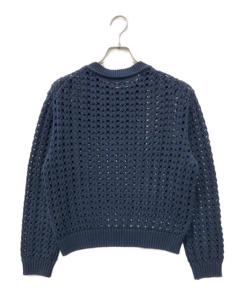 theory luxe（セオリーリュクス）theory luxe (セオリーリュクス) メッシュニット/Lype Tocco Sweater ネイビー サイズ:38の古着・服飾アイテム