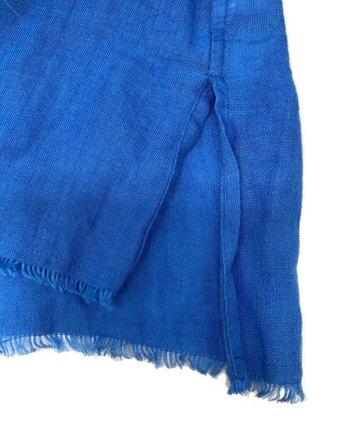 MAATEE&SONS（マーティーアンドサンズ）MAATEE&SONS (マーティーアンドサンズ) 強撚LINENガーゼBANDカラーSH ブルー サイズ:2の古着・服飾アイテム