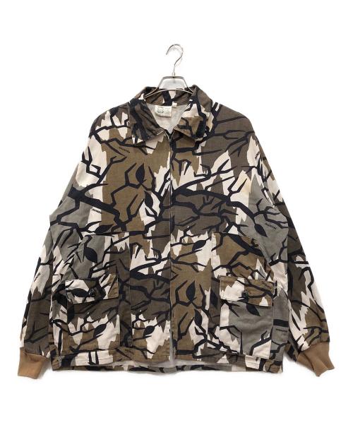 PREDATOR CAMOUFLAGE（プレデター カモフラージュ）PREDATOR CAMOUFLAGE (プレデター カモフラージュ) プレデターカモジップアップジャケット グレー×ブラウン サイズ:XLの古着・服飾アイテム