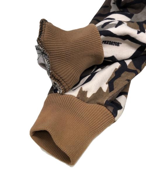 PREDATOR CAMOUFLAGE（プレデター カモフラージュ）PREDATOR CAMOUFLAGE (プレデター カモフラージュ) プレデターカモジップアップジャケット グレー×ブラウン サイズ:XLの古着・服飾アイテム