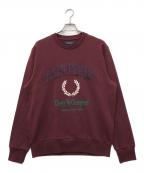 FRED PERRYフレッドペリー）の古着「Embroidered Champion Sweatshirt」｜ボルドー