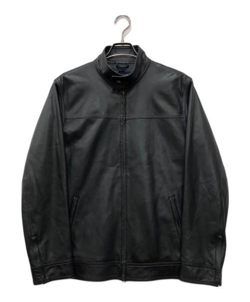 LAND'S END（ランズエンド）LAND'S END (ランズエンド) ラムスキンレザージャケット ブラック サイズ:Mの古着・服飾アイテム