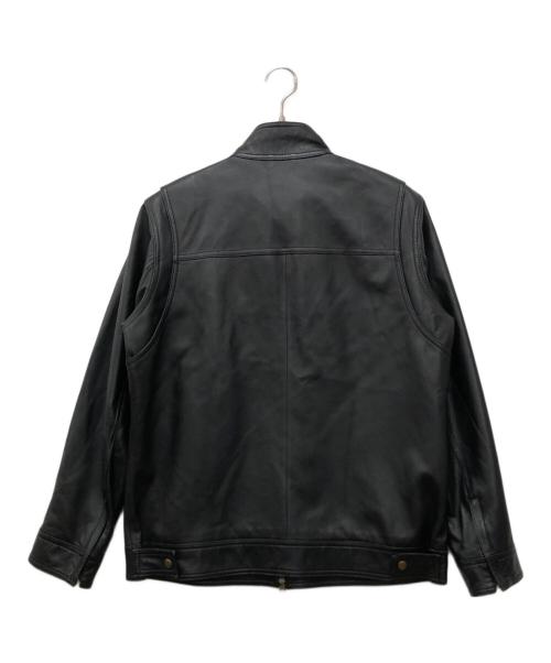 LAND'S END（ランズエンド）LAND'S END (ランズエンド) ラムスキンレザージャケット ブラック サイズ:Mの古着・服飾アイテム