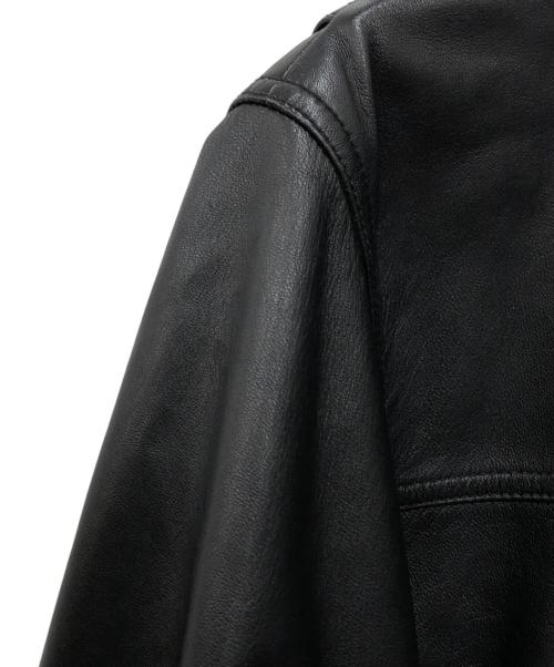 LAND'S END（ランズエンド）LAND'S END (ランズエンド) ラムスキンレザージャケット ブラック サイズ:Mの古着・服飾アイテム