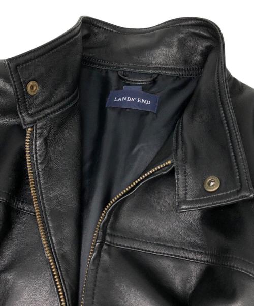 LAND'S END（ランズエンド）LAND'S END (ランズエンド) ラムスキンレザージャケット ブラック サイズ:Mの古着・服飾アイテム
