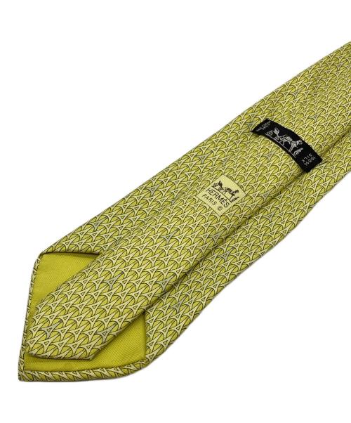 HERMES（エルメス）HERMES (エルメス) 幾何学模様シルクネクタイ グリーン サイズ:下記参照の古着・服飾アイテム
