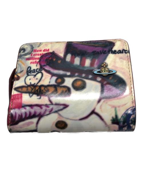 Vivienne Westwood（ヴィヴィアンウエストウッド）Vivienne Westwood (ヴィヴィアンウエストウッド) Snowman Orb 二つ折り財布 ホワイトの古着・服飾アイテム