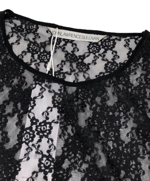 JOHN LAWRENCE SULLIVAN（ジョン ローレンス サリバン）JOHN LAWRENCE SULLIVAN (ジョン ローレンス サリバン) JLS FLOWER LACE CREW NECK TOP ブラック サイズ:S 未使用品の古着・服飾アイテム