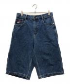 AVIREXアヴィレックス）の古着「VARSITY PAINTER SHORTS」｜インディゴ