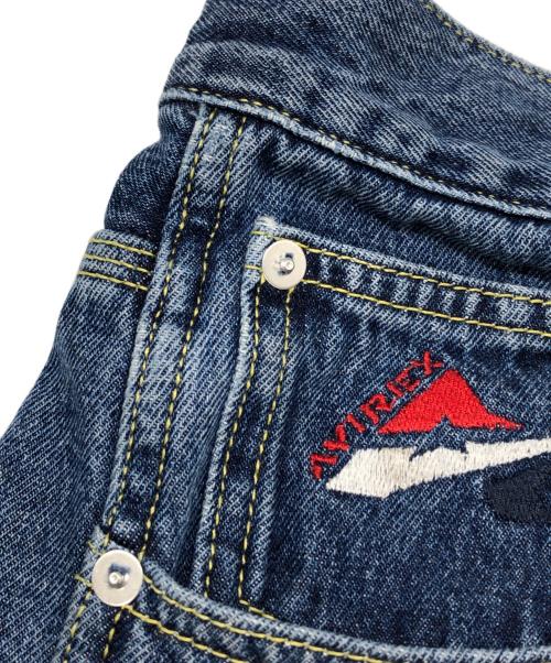 AVIREX（アヴィレックス）AVIREX (アヴィレックス) VARSITY PAINTER SHORTS インディゴ サイズ:Mの古着・服飾アイテム