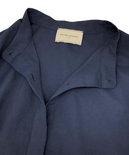 UNITED ARROWS（ユナイテッドアローズ）UNITED ARROWS (ユナイテッドアローズ) イレギュラーペプラムブラウス ネイビー サイズ:38の古着・服飾アイテム