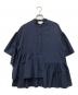 UNITED ARROWS（ユナイテッドアローズ）の古着「イレギュラーペプラムブラウス」｜ネイビー