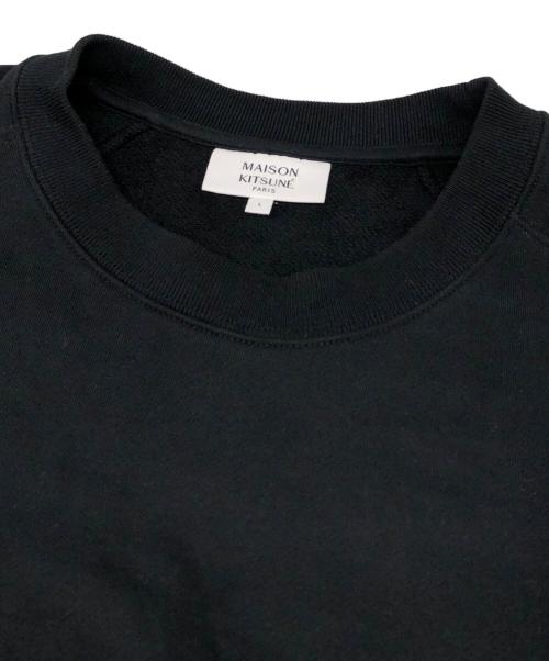 maison kitsune（メゾンキツネ）MAISON KITSUNE (メゾンキツネ) BOLD FOX HEAD PATCH OVERSIZE SWEATSHIRT ブラック サイズ:Lの古着・服飾アイテム