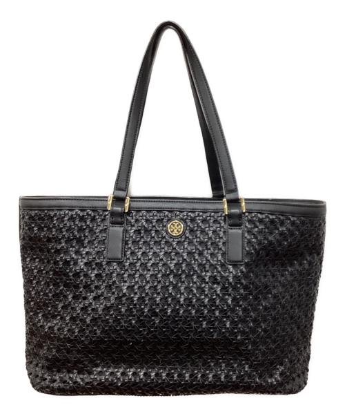 TORY BURCH（トリーバーチ）TORY BURCH (トリーバーチ) 編み込みロビンソントートバッグ ブラック サイズ:下記参照の古着・服飾アイテム