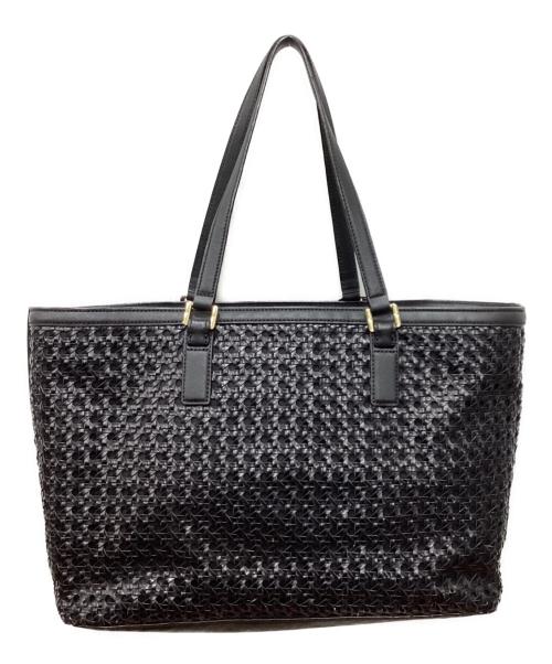 TORY BURCH（トリーバーチ）TORY BURCH (トリーバーチ) 編み込みロビンソントートバッグ ブラック サイズ:下記参照の古着・服飾アイテム