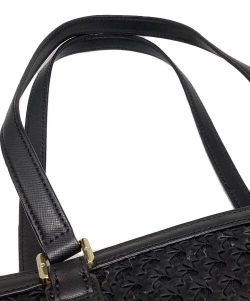 TORY BURCH（トリーバーチ）TORY BURCH (トリーバーチ) 編み込みロビンソントートバッグ ブラック サイズ:下記参照の古着・服飾アイテム