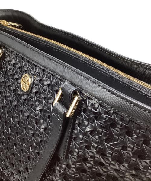 TORY BURCH（トリーバーチ）TORY BURCH (トリーバーチ) 編み込みロビンソントートバッグ ブラック サイズ:下記参照の古着・服飾アイテム