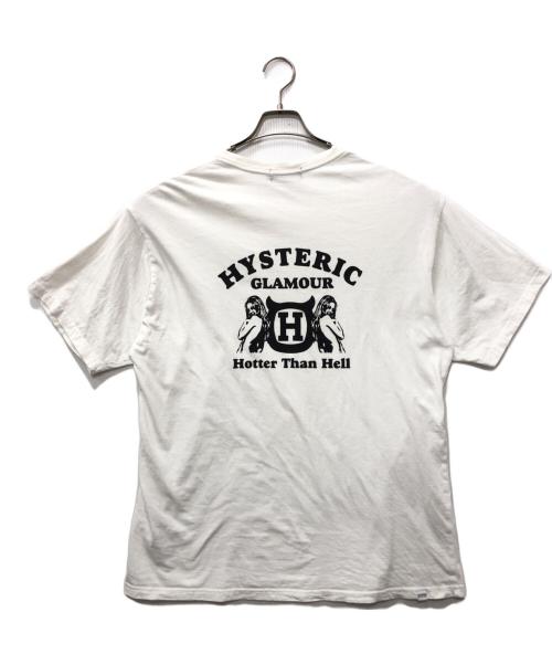 Hysteric Glamour（ヒステリックグラマー）Hysteric Glamour (ヒステリックグラマー) HOTTER THAN HELL Tシャツ ホワイト サイズ:XLの古着・服飾アイテム