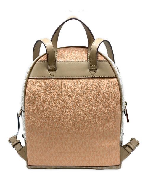MICHAEL KORS（マイケルコース）MICHAEL KORS (マイケルコース) バレットマルチ モノグラム レザーバックパック ベージュ サイズ:下記参照の古着・服飾アイテム