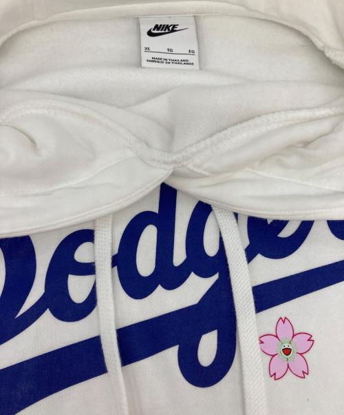 NIKE（ナイキ）NIKE (ナイキ) Takashi Murakami MLB ドジャース プルオーバーパーカー ホワイト サイズ:XLの古着・服飾アイテム