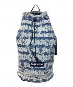 SUPREMEシュプリーム）の古着「Fat Tip Jacquard Denim Backpack」｜ブルー