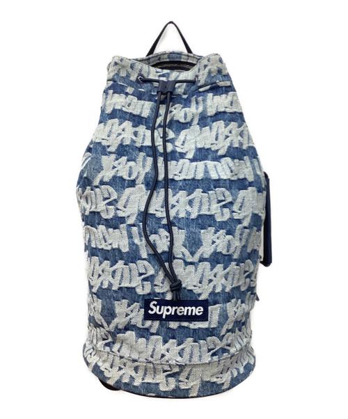 SUPREME（シュプリーム）Supreme (シュプリーム) Fat Tip Jacquard Denim Backpack ブルー サイズ:下記参照の古着・服飾アイテム