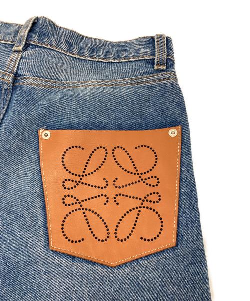 LOEWE（ロエベ）LOEWE (ロエベ) アナグラム ポケット テーパード ジーンズ ブルー サイズ:34の古着・服飾アイテム