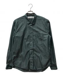 bal original（バルオリジナル）の古着「DOUBLE BUTTON SHIRT」｜グリーン