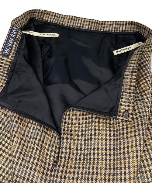 Burberry's（バーバリーズ）Burberry's (バーバリーズ) シルク混チェックセットアップ ベージュ サイズ:9の古着・服飾アイテム