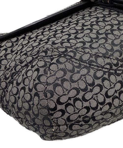 COACH（コーチ）COACH (コーチ) ソーホー ミニシグネチャー ワンショルダーバッグ グレー×ブラック サイズ:下記参照の古着・服飾アイテム
