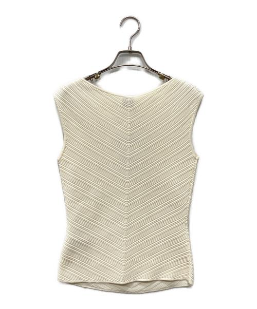 BOSS（ボス）BOSS (ボス) ニットストラクチャーVネックトップス アイボリー サイズ:XS 未使用品の古着・服飾アイテム