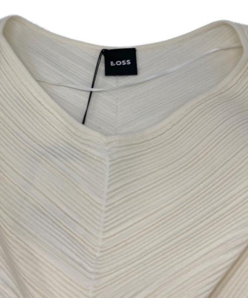 BOSS（ボス）BOSS (ボス) ニットストラクチャーVネックトップス アイボリー サイズ:XS 未使用品の古着・服飾アイテム