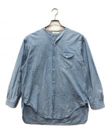 OLD JOE & Co.（オールドジョー）の古着「シャンブレーバンドカラーシャツ」｜ブルー