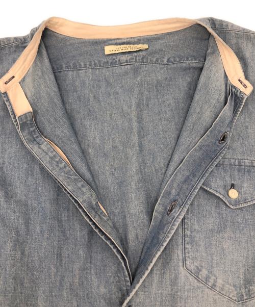 OLD JOE & Co.（オールドジョー）OLD JOE & Co. (オールドジョー) シャンブレーバンドカラーシャツ ブルー サイズ:16　1/2の古着・服飾アイテム