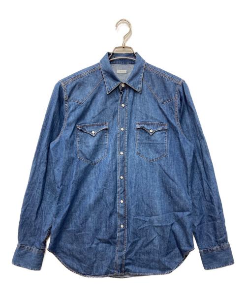 ORIAN（オリアン）ORIAN (オリアン) BEAMS F (ビームスエフ) 別注デニムウエスタンシャツ ブルー サイズ:SIZE40の古着・服飾アイテム