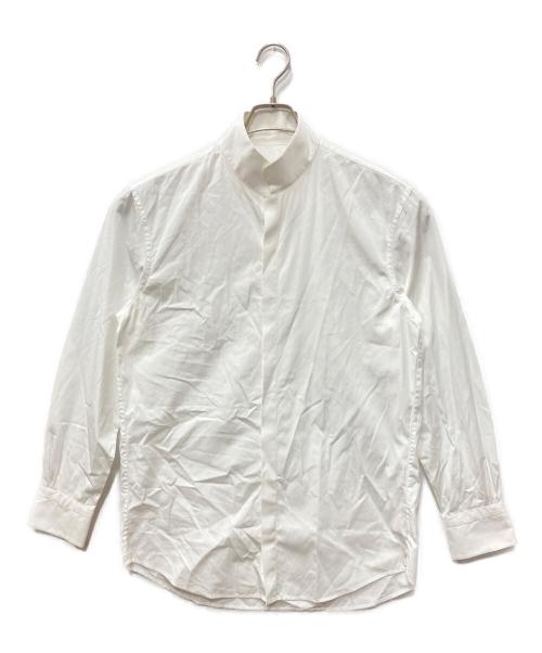 BOURRIENNE（ブリエンヌ）BOURRIENNE (ブリエンヌ) ラウンドカラーシャツ ホワイト サイズ:Lの古着・服飾アイテム