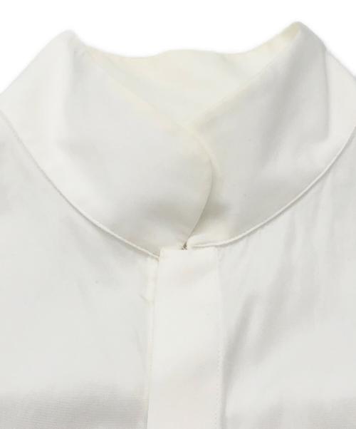 BOURRIENNE（ブリエンヌ）BOURRIENNE (ブリエンヌ) ラウンドカラーシャツ ホワイト サイズ:Lの古着・服飾アイテム