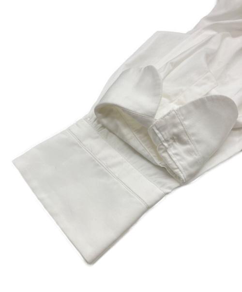 BOURRIENNE（ブリエンヌ）BOURRIENNE (ブリエンヌ) ラウンドカラーシャツ ホワイト サイズ:Lの古着・服飾アイテム