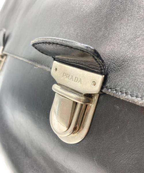 PRADA（プラダ）PRADA (プラダ) レザーブリーフケース ブラック サイズ:下記参照の古着・服飾アイテム