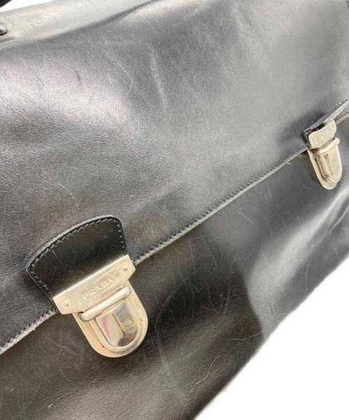 PRADA（プラダ）PRADA (プラダ) レザーブリーフケース ブラック サイズ:下記参照の古着・服飾アイテム