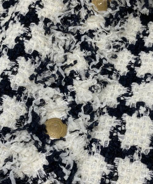 TOMORROW LAND collection（トゥモローランドコレクション）TOMORROW LAND collection (トゥモローランドコレクション) ブリオンハウンドトゥース フロンタブルジレ ホワイト サイズ:36の古着・服飾アイテム