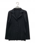 PLEATS PLEASEプリーツプリーズ）の古着「プリーツ3Bジャケット」｜ブラック