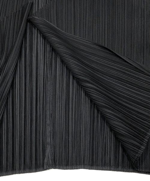 PLEATS PLEASE（プリーツプリーズ）PLEATS PLEASE (プリーツプリーズ) プリーツトッパーカーディガン ブラック サイズ:3の古着・服飾アイテム
