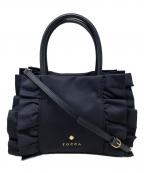 TOCCAトッカ）の古着「フリル2WAYバッグ」｜ネイビー